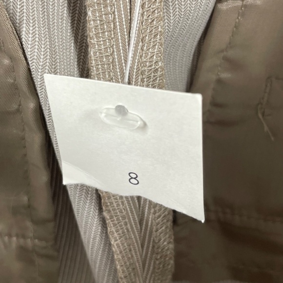 NEW Banana Republic Pants Womens 8 brown pin stripe sloan flare preppy classic - Picture 5 of 12